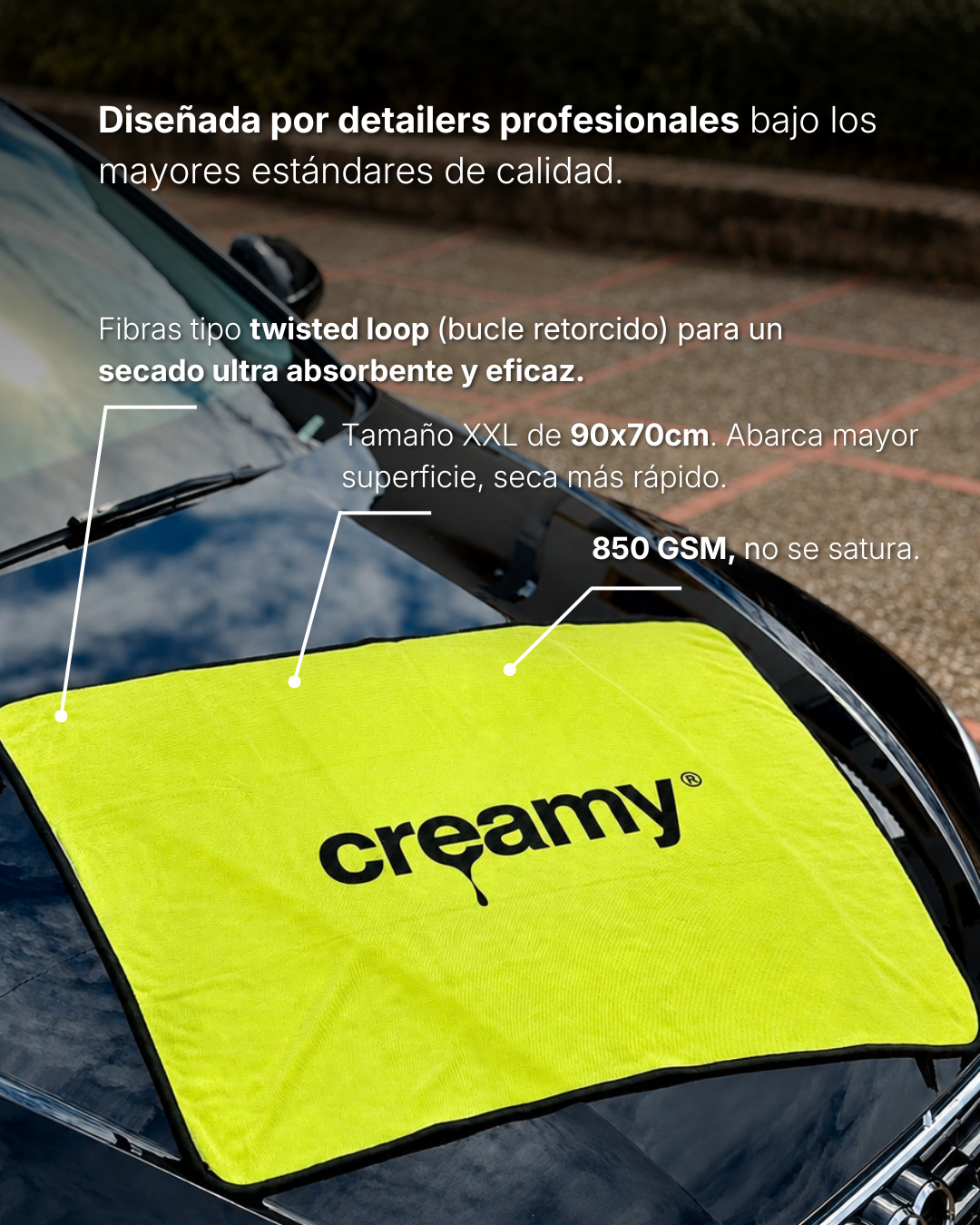 THE WATER HUNTER | Toalla de Secado para Coche XXL