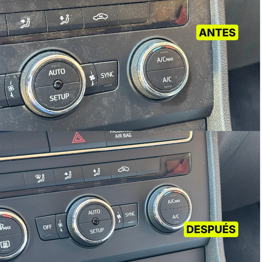 Mandos del climatizador antes y después de THE INSIDE