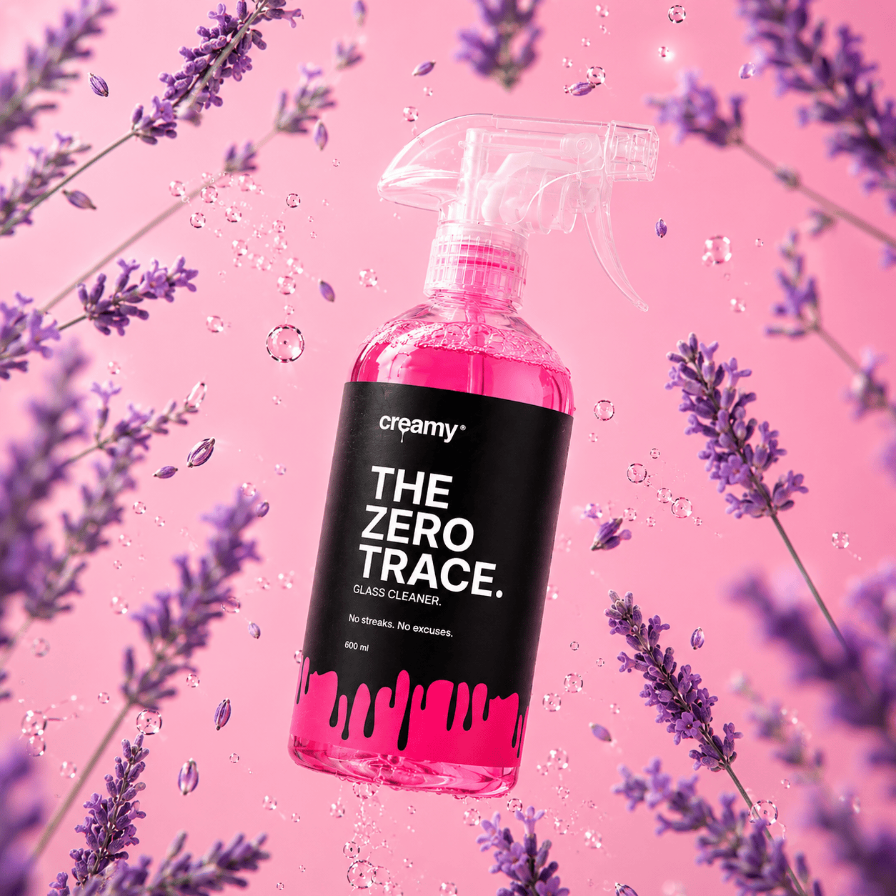 THE ZERO TRACE | Limpia Cristales para Coche sin Amoníaco - 600ml 600 ml Creamy