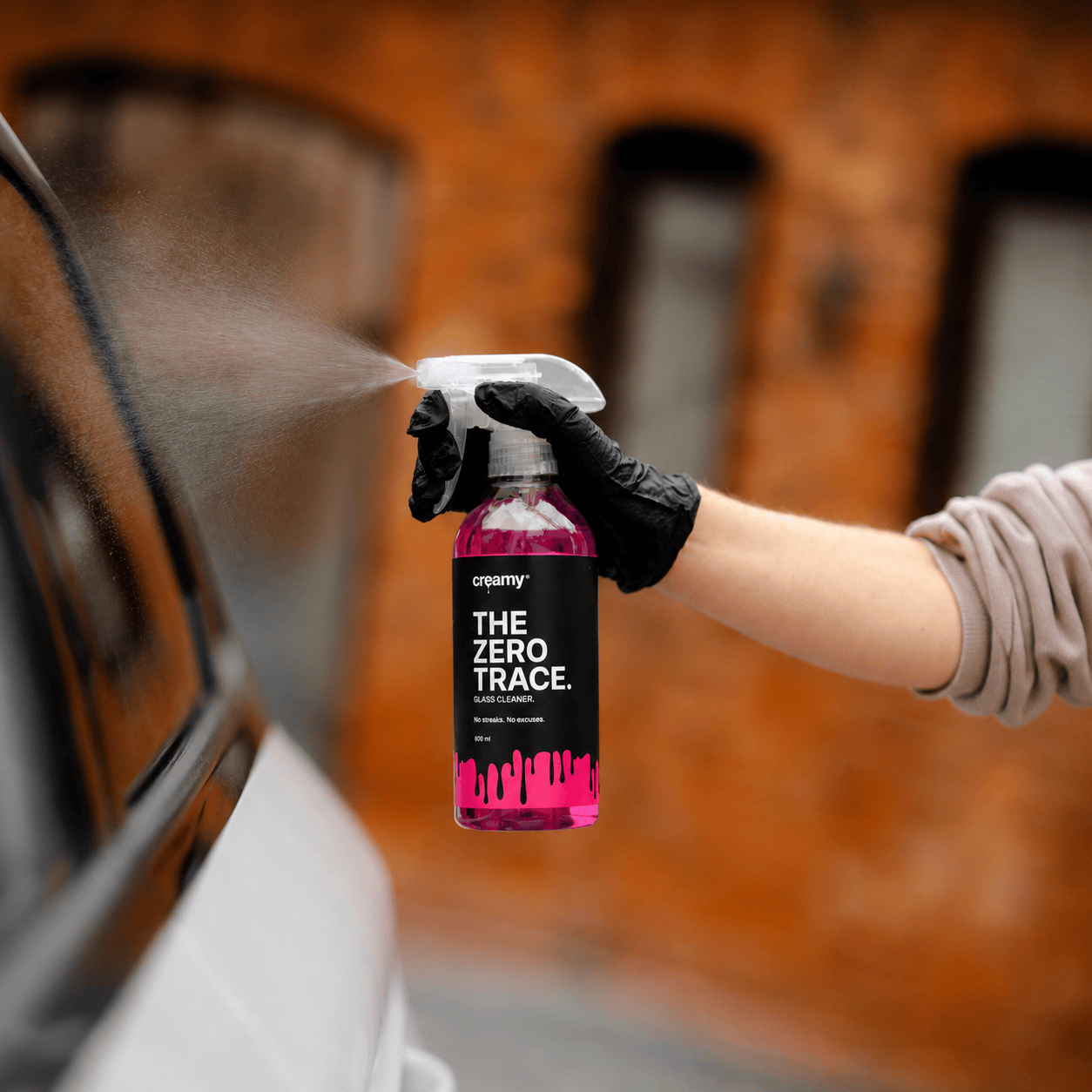 THE ZERO TRACE | Limpia Cristales para Coche sin Amoníaco - 600ml 600 ml Creamy