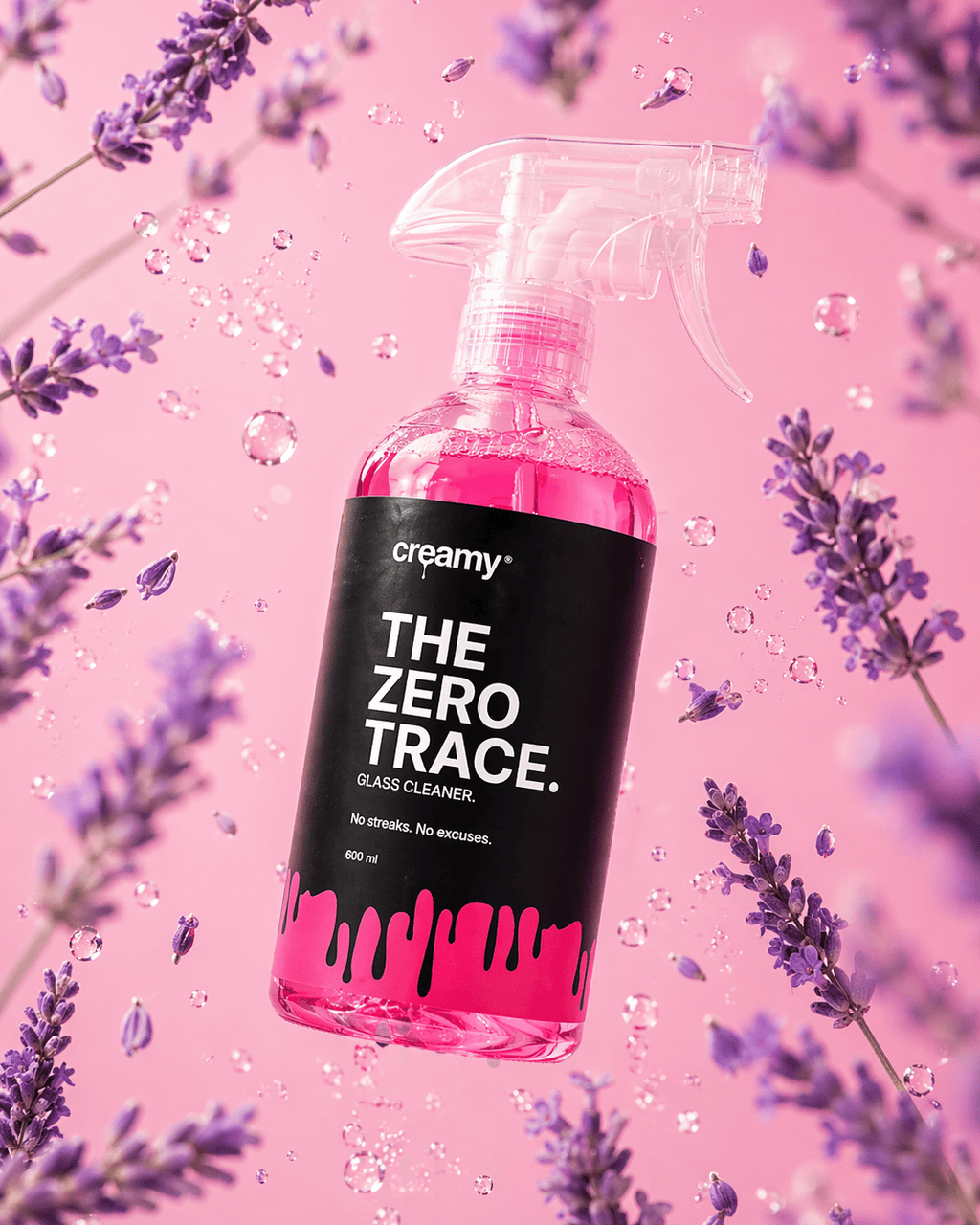 THE ZERO TRACE | LIMPIA CRISTALES PARA COCHES. 600 ml Creamy