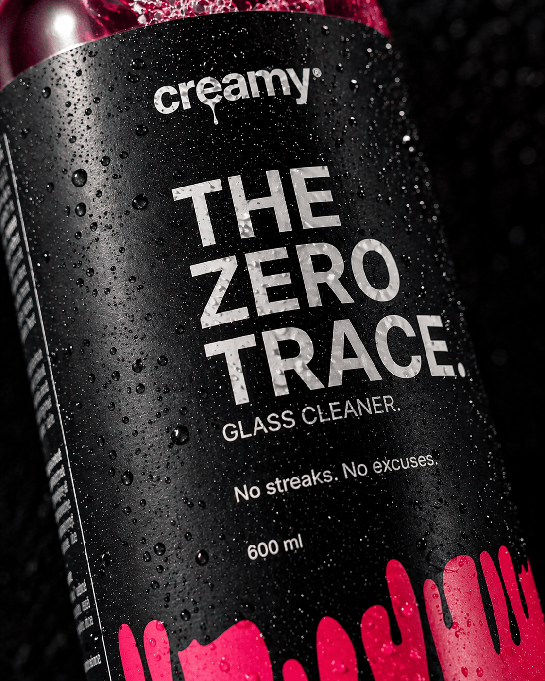 THE ZERO TRACE | LIMPIA CRISTALES PARA COCHES. 600 ml Creamy